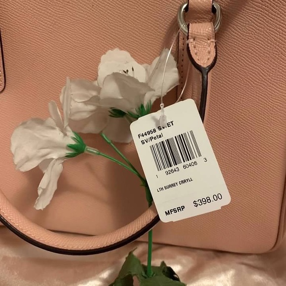 Coach Purse Pink Double Zip Satchel Crossbody - Picture 5 of 8